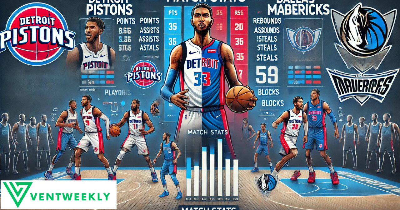 detroit pistons vs dallas mavericks match player stats