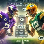 minnesota vikings vs green bay packers match player stats