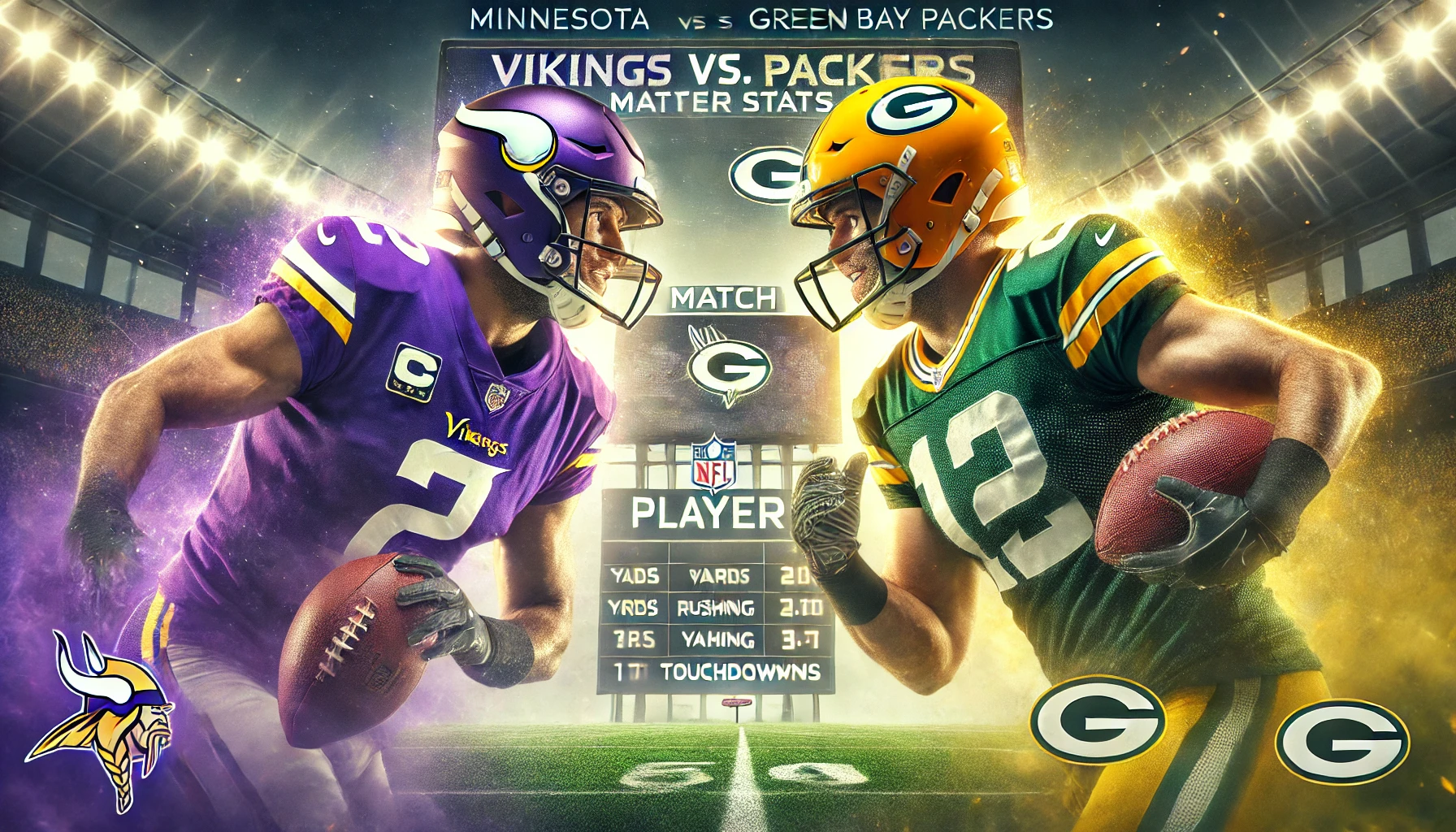 minnesota vikings vs green bay packers match player stats